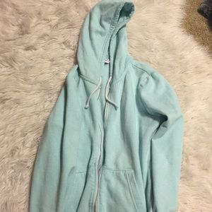 Teal zip up hoodie